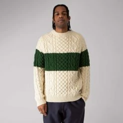 Oi Polloi Aran Stripe Jumper 9 Oi Polloi Aran Stripe Jumper -clothing popular shop op 651198 c