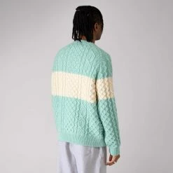 Oi Polloi Aran Stripe Jumper -clothing popular shop op 651200 e